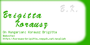 brigitta korausz business card